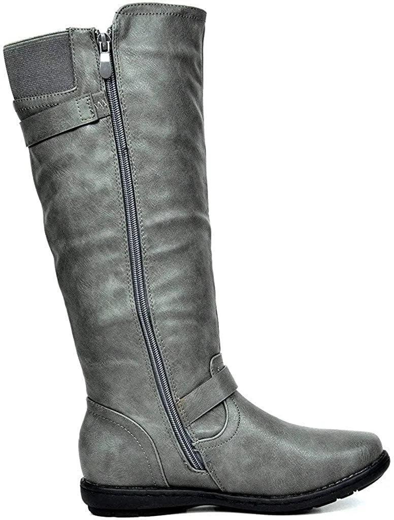 DREAM PAIRS Women's Wide Calf Knee High Boots, Fashion Faux Fur-Lined Winter Boots