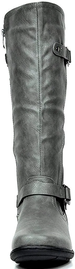 DREAM PAIRS Women's Wide Calf Knee High Boots, Fashion Faux Fur-Lined Winter Boots