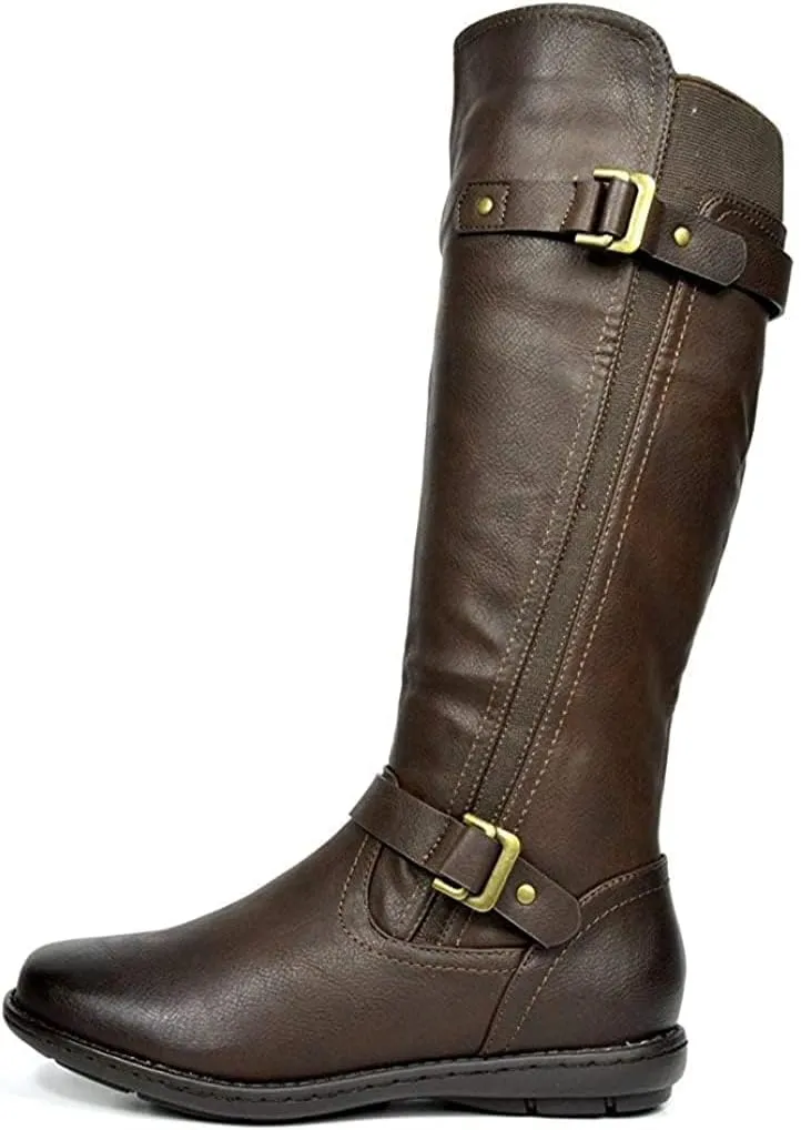 DREAM PAIRS Women's Wide Calf Knee High Boots, Fashion Faux Fur-Lined Winter Boots