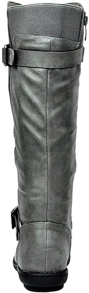 DREAM PAIRS Women's Wide Calf Knee High Boots, Fashion Faux Fur-Lined Winter Boots