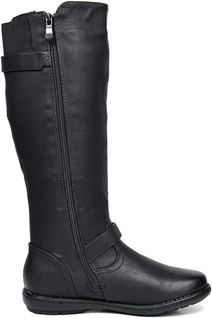 DREAM PAIRS Women's Wide Calf Knee High Boots, Fashion Faux Fur-Lined Winter Boots