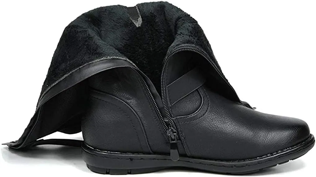 DREAM PAIRS Women's Wide Calf Knee High Boots, Fashion Faux Fur-Lined Winter Boots