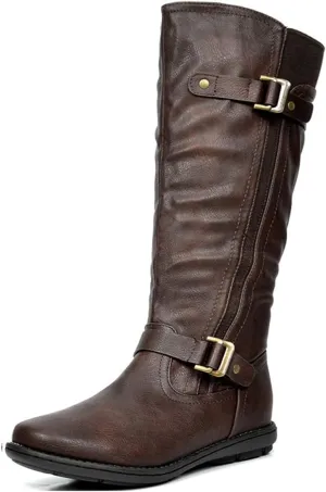 DREAM PAIRS Women's Wide Calf Knee High Boots, Fashion Faux Fur-Lined Winter Boots
