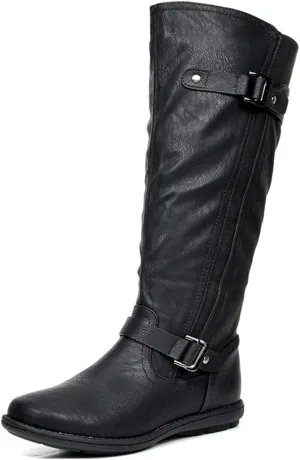 DREAM PAIRS Women's Wide Calf Knee High Boots, Fashion Faux Fur-Lined Winter Boots