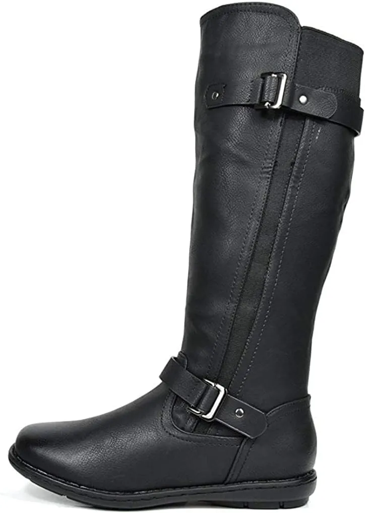 DREAM PAIRS Women's Wide Calf Knee High Boots, Fashion Faux Fur-Lined Winter Boots