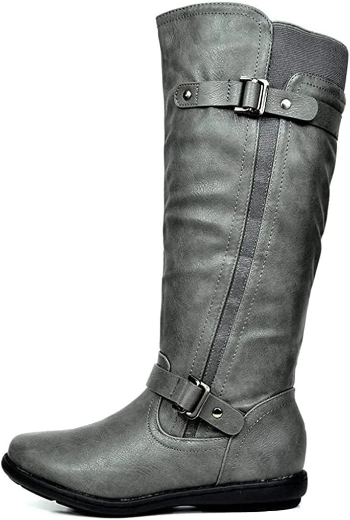 DREAM PAIRS Women's Wide Calf Knee High Boots, Fashion Faux Fur-Lined Winter Boots
