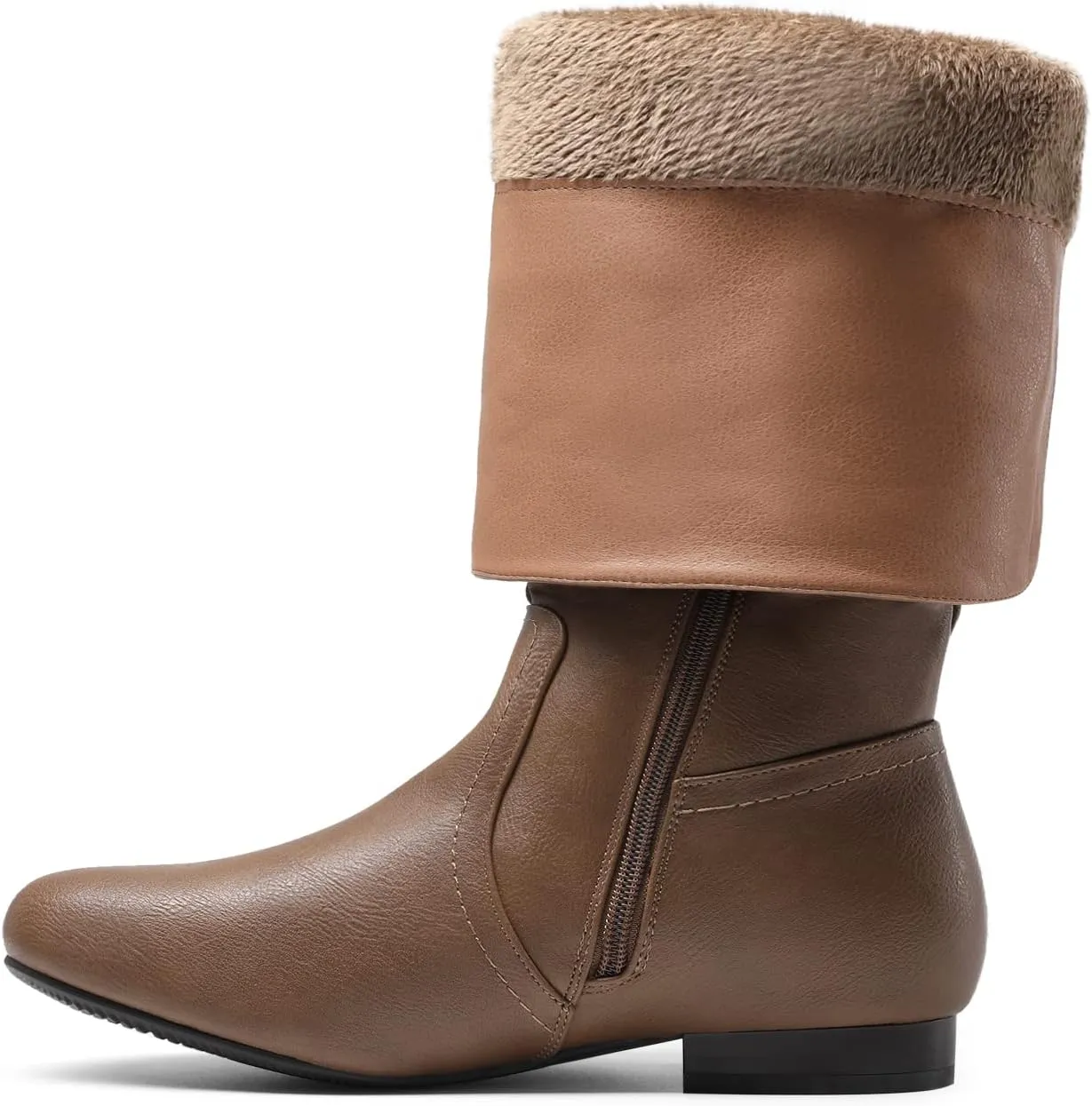 DREAM PAIRS Women's Wide Calf Knee High Pull On Fall Weather Winter Boots