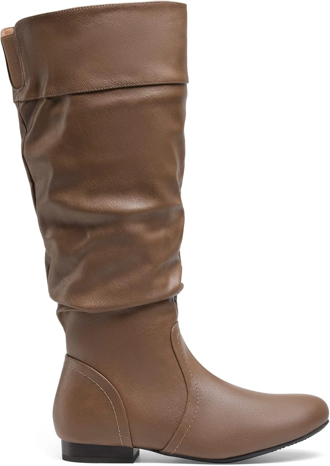 DREAM PAIRS Women's Wide Calf Knee High Pull On Fall Weather Winter Boots