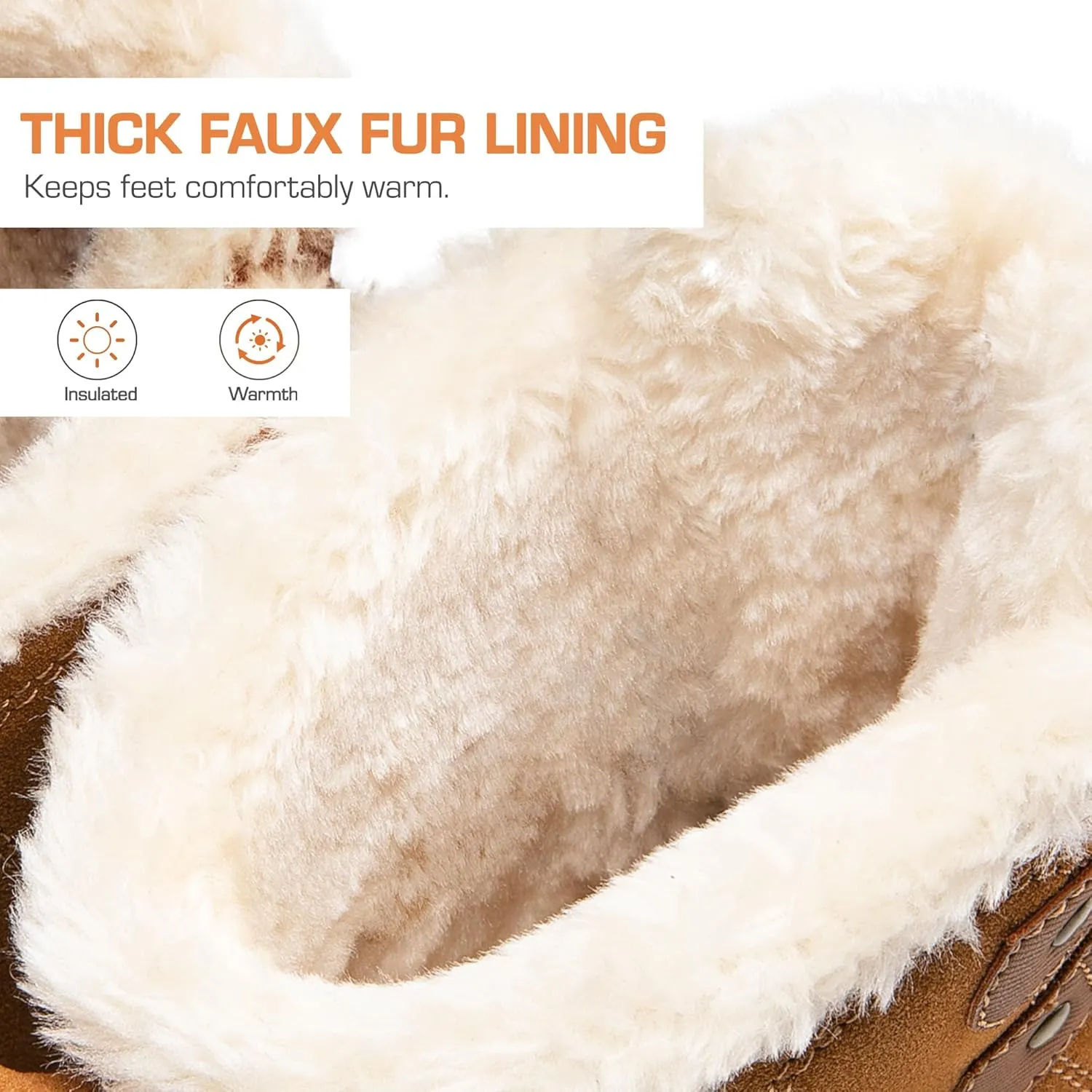 DREAM PAIRS Womens Winter Boots Cozy Faux Fur Anti-Slip Snow Boots Lace Up Comfort Stylish Ankle Booties for Cold Weather City Walk