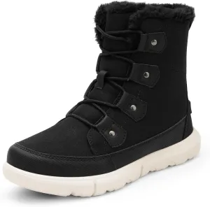 DREAM PAIRS Womens Winter Boots Cozy Faux Fur Anti-Slip Snow Boots Lace Up Comfort Stylish Ankle Booties for Cold Weather City Walk