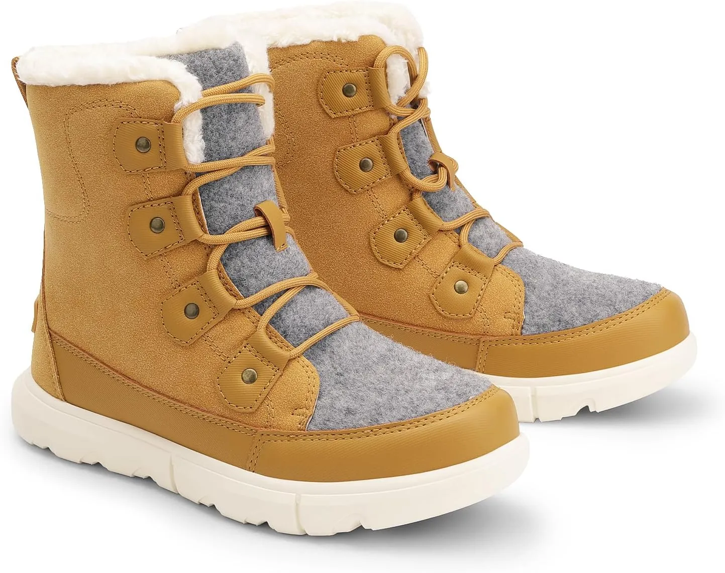 DREAM PAIRS Womens Winter Boots Cozy Faux Fur Anti-Slip Snow Boots Lace Up Comfort Stylish Ankle Booties for Cold Weather City Walk