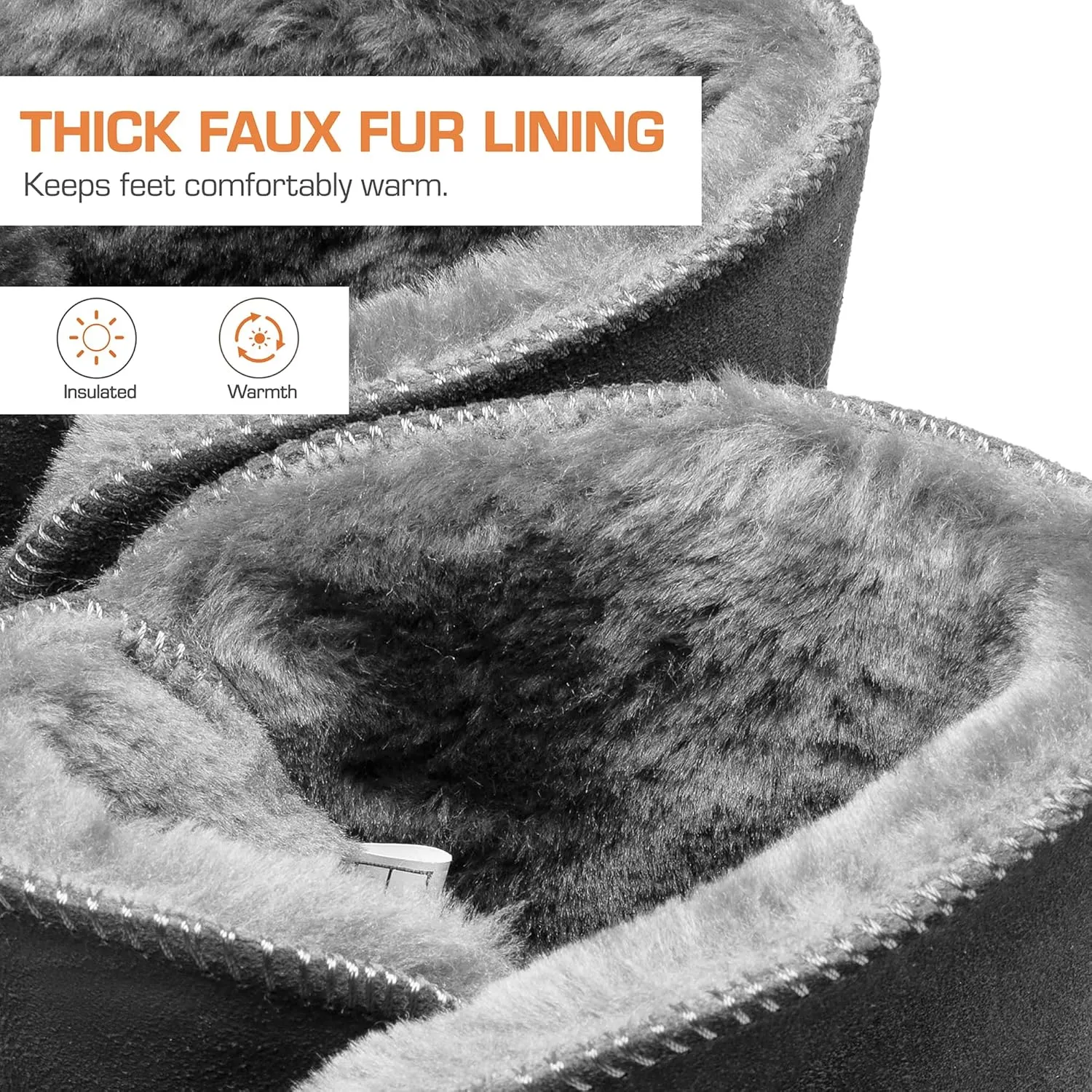 DREAM PAIRS Women's Winter Snow Boots FuzzyChic Bow Genuine Suede Leather Faux Fur Lining Memory Foam Warm Winter Short Booties for Outdoor Indoor