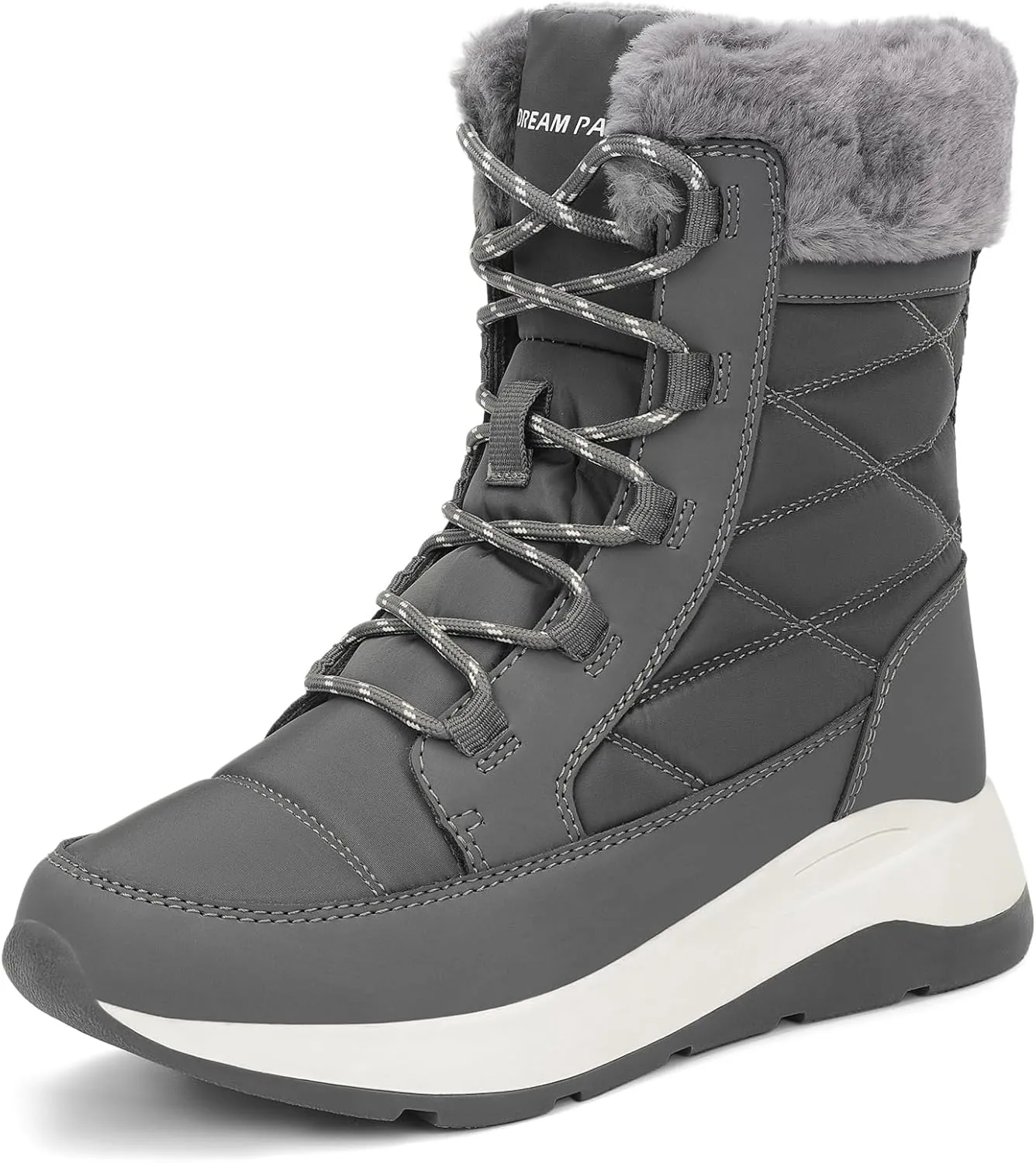 DREAM PAIRS Women's Winter Snow Boots Waterproof Lightweight Warm Faux Fur Lined Insulated Outdoor Ladies Mid-Calf Booties