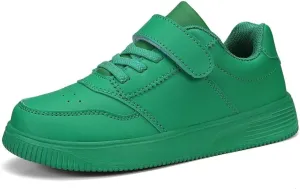 DSWED Black Boys Running Shoes for Girls Leather wear Athletic Kids Fashion Sneakers Tennis Shoes Big Kid Size