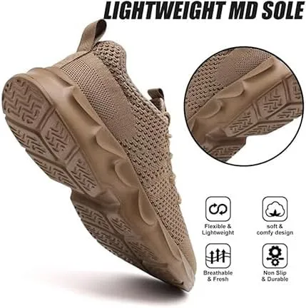 EGMPDA Men's Tennis Shoes Walking Lightweight Breathable Fashion Sneakers Non Slip Workout Gym Shoes for Running