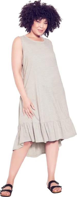 Evie Ruffle Plain Dress