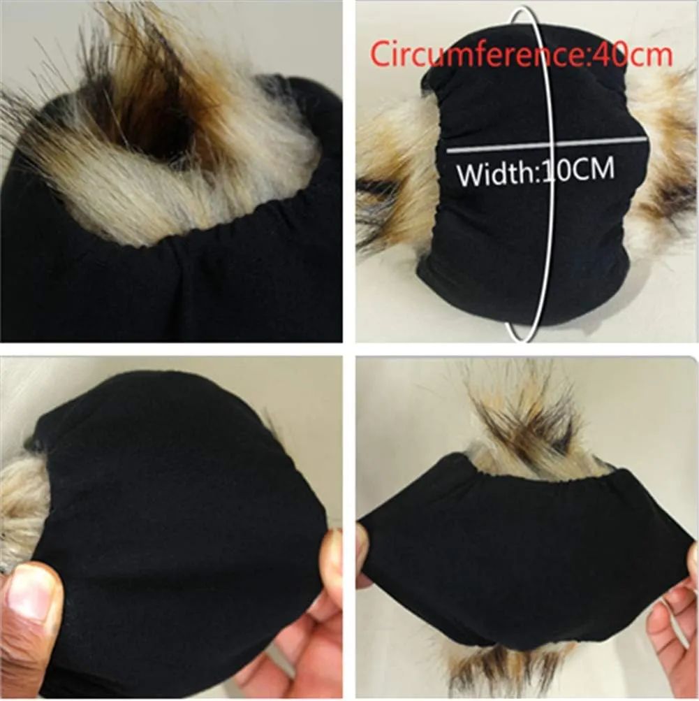Faux Fur Wrist Cuffs Arm Leg Warmers Winter Boot Cuffs Warm Band Ring For Women