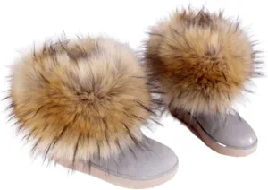 Faux Fur Wrist Cuffs Arm Leg Warmers Winter Boot Cuffs Warm Band Ring For Women