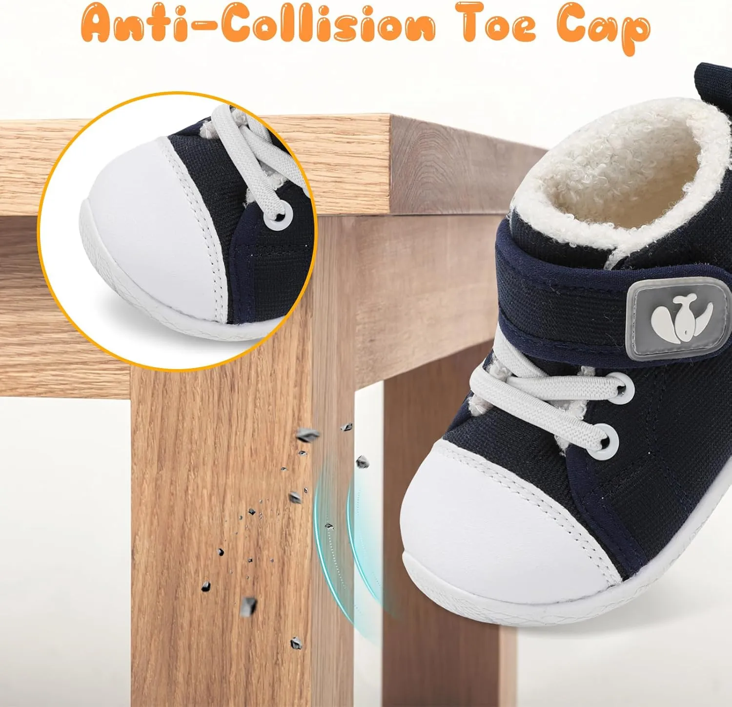 FEETCITY Baby Boots Boys Girls Infant Slippers Cozy Fleece Boots First Walking Shoes Warm Socks Newborn Crib Shoes