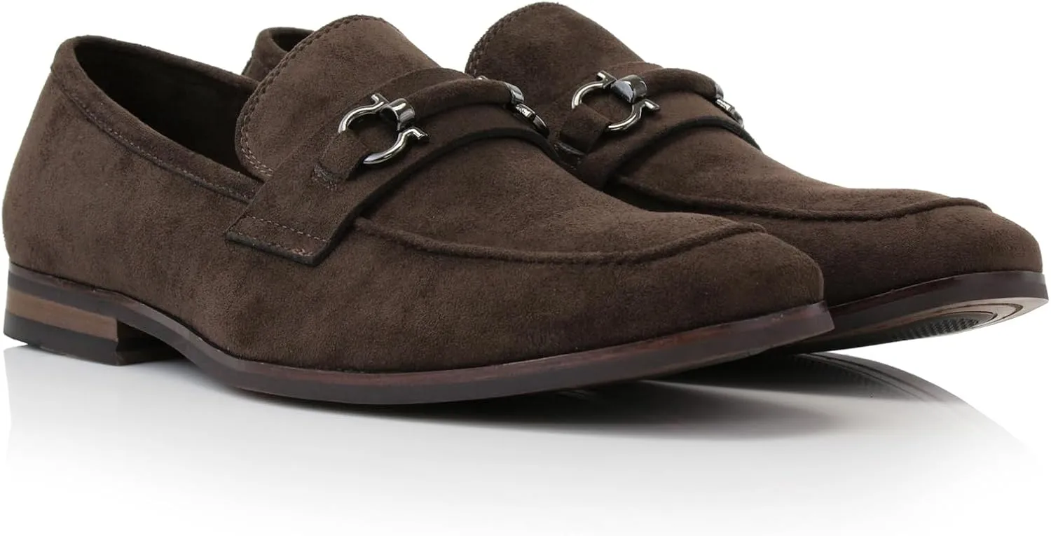 Ferro Aldo Demitri MFA19683 Classic Moc-Toe Penny Loafers with Decorative Buckle