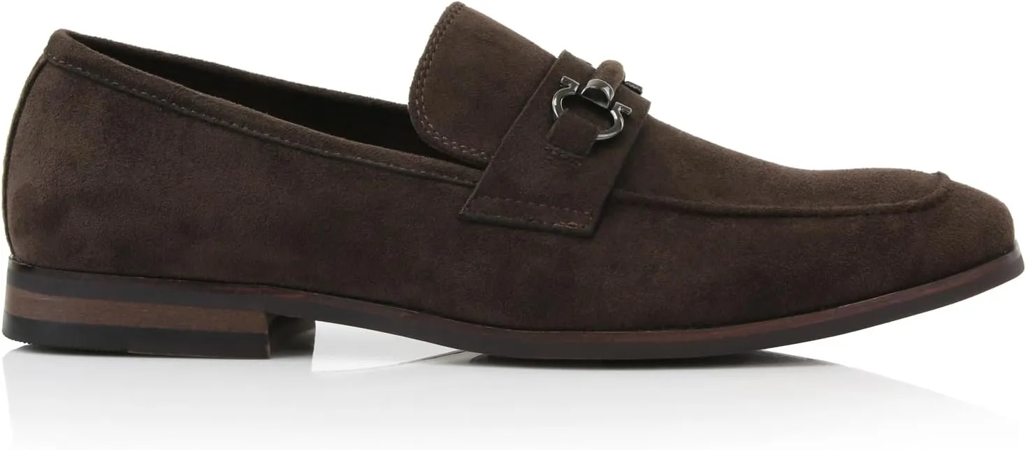 Ferro Aldo Demitri MFA19683 Classic Moc-Toe Penny Loafers with Decorative Buckle