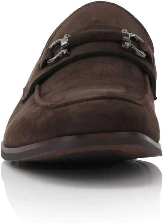 Ferro Aldo Demitri MFA19683 Classic Moc-Toe Penny Loafers with Decorative Buckle