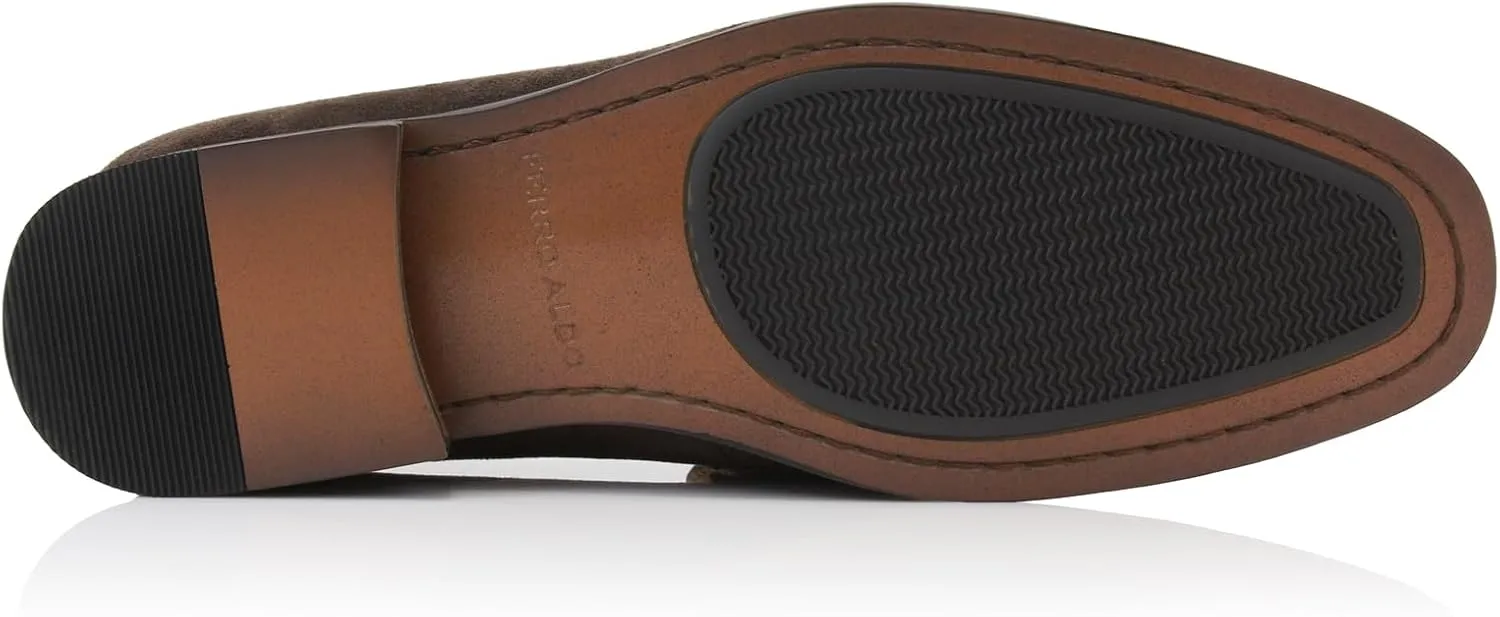 Ferro Aldo Demitri MFA19683 Classic Moc-Toe Penny Loafers with Decorative Buckle