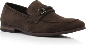 Ferro Aldo Demitri MFA19683 Classic Moc-Toe Penny Loafers with Decorative Buckle