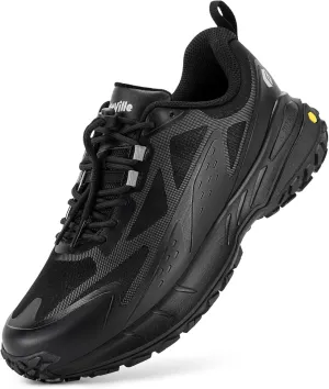 FitVille Extra Wide Men's Sneakers Shoes Non-Slip Trekking Hiking Walking Shoes for Men with Arch Support