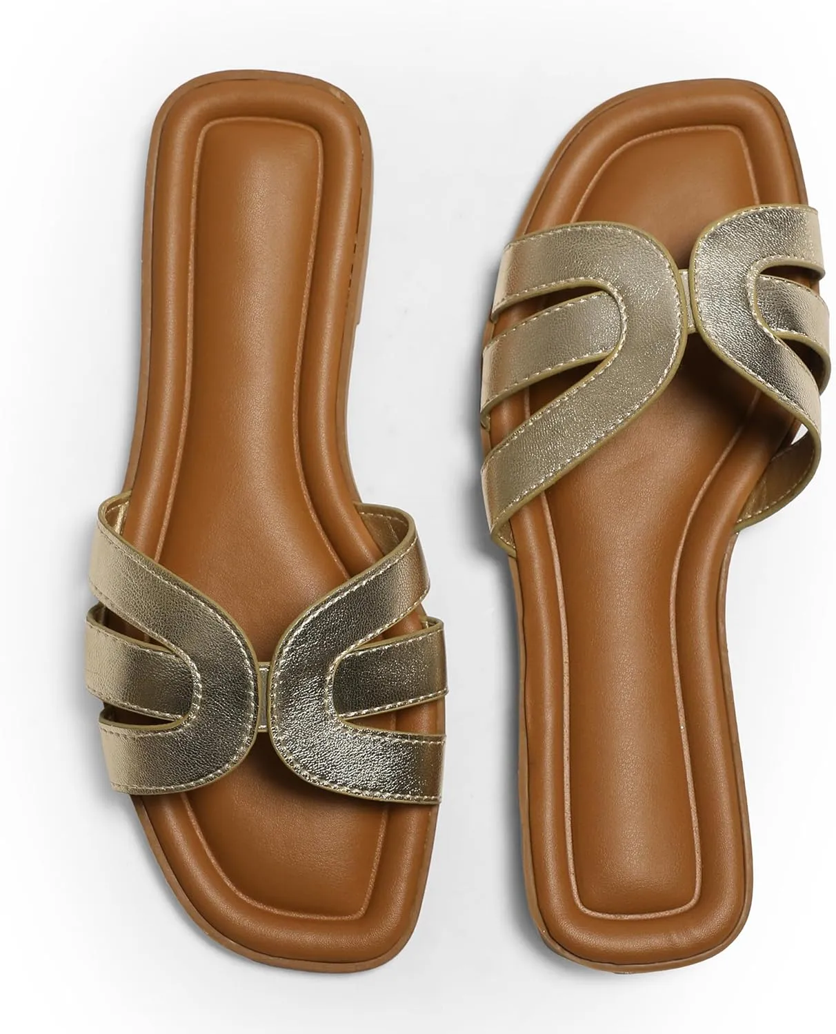 Flat Womens Sandals Flat Slide Sandals Women Black Brown White Sandals Size 6-11