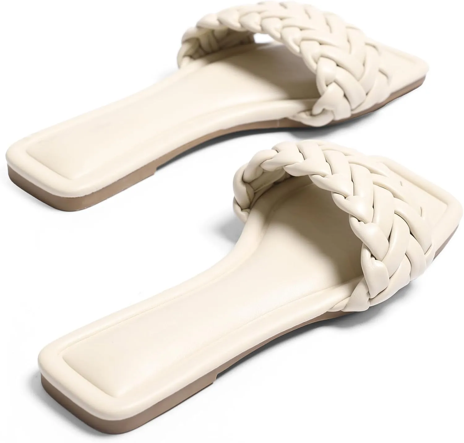 Flat Womens Sandals Flat Slide Sandals Women Black Brown White Sandals Size 6-11