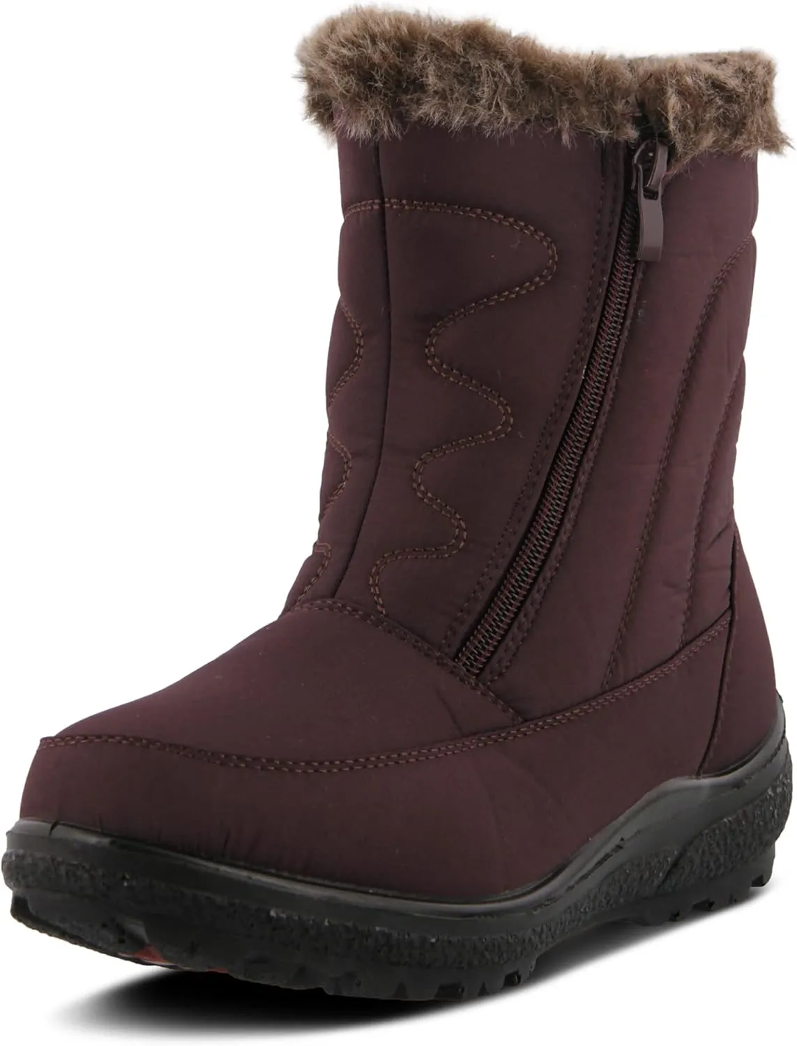 Flexus Boots for Women - Waterproof Nylon Boots with Dual Zippers - Winter Snow Boots
