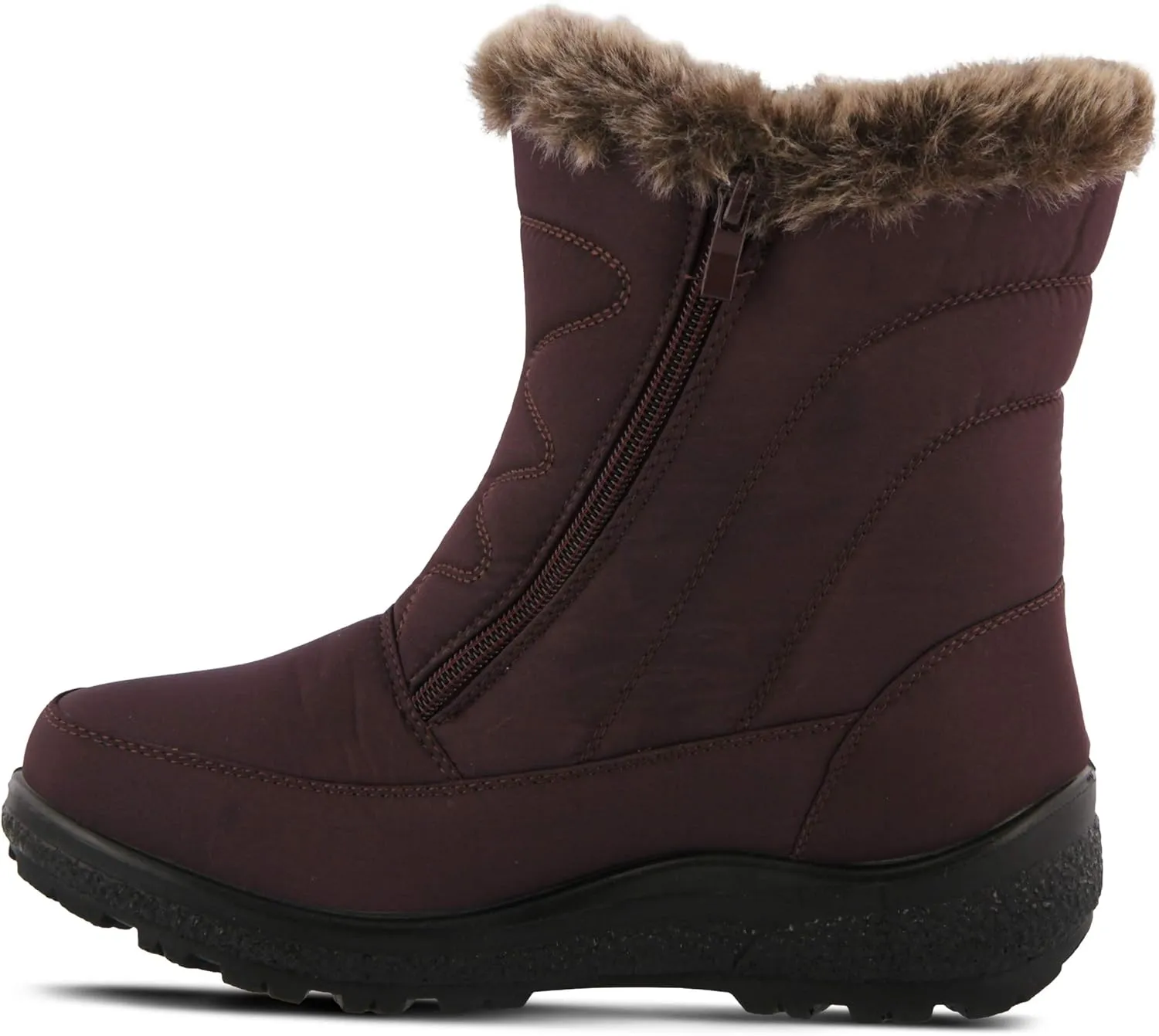 Flexus Boots for Women - Waterproof Nylon Boots with Dual Zippers - Winter Snow Boots