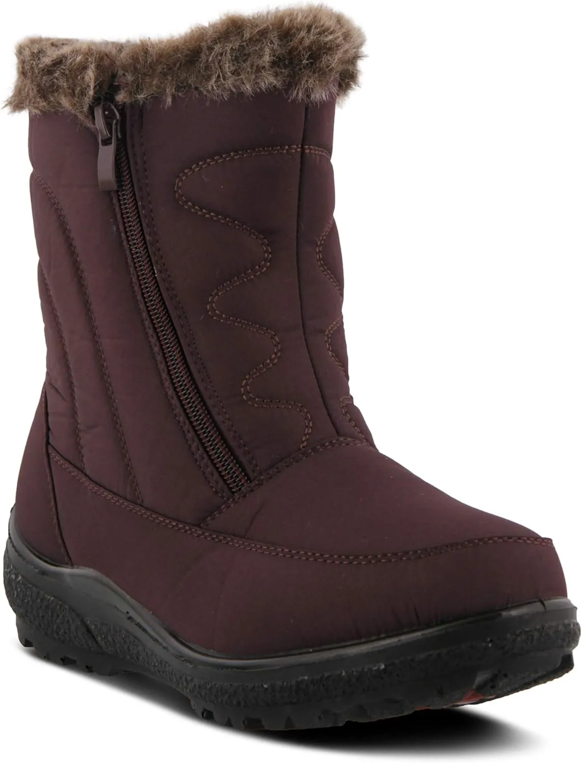 Flexus Boots for Women - Waterproof Nylon Boots with Dual Zippers - Winter Snow Boots
