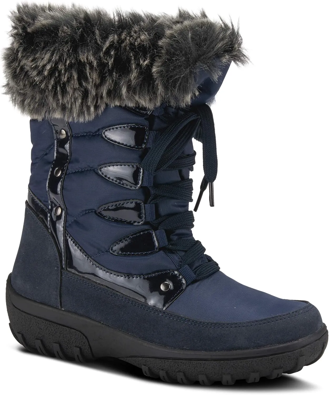 Flexus Spring Step Stormy Boots for Women - Waterproof Women's Snow Boots With Adjustable Lace and Zippers - Faux Fur Winter Boots for Outdoor