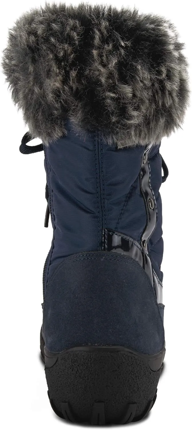 Flexus Spring Step Stormy Boots for Women - Waterproof Women's Snow Boots With Adjustable Lace and Zippers - Faux Fur Winter Boots for Outdoor