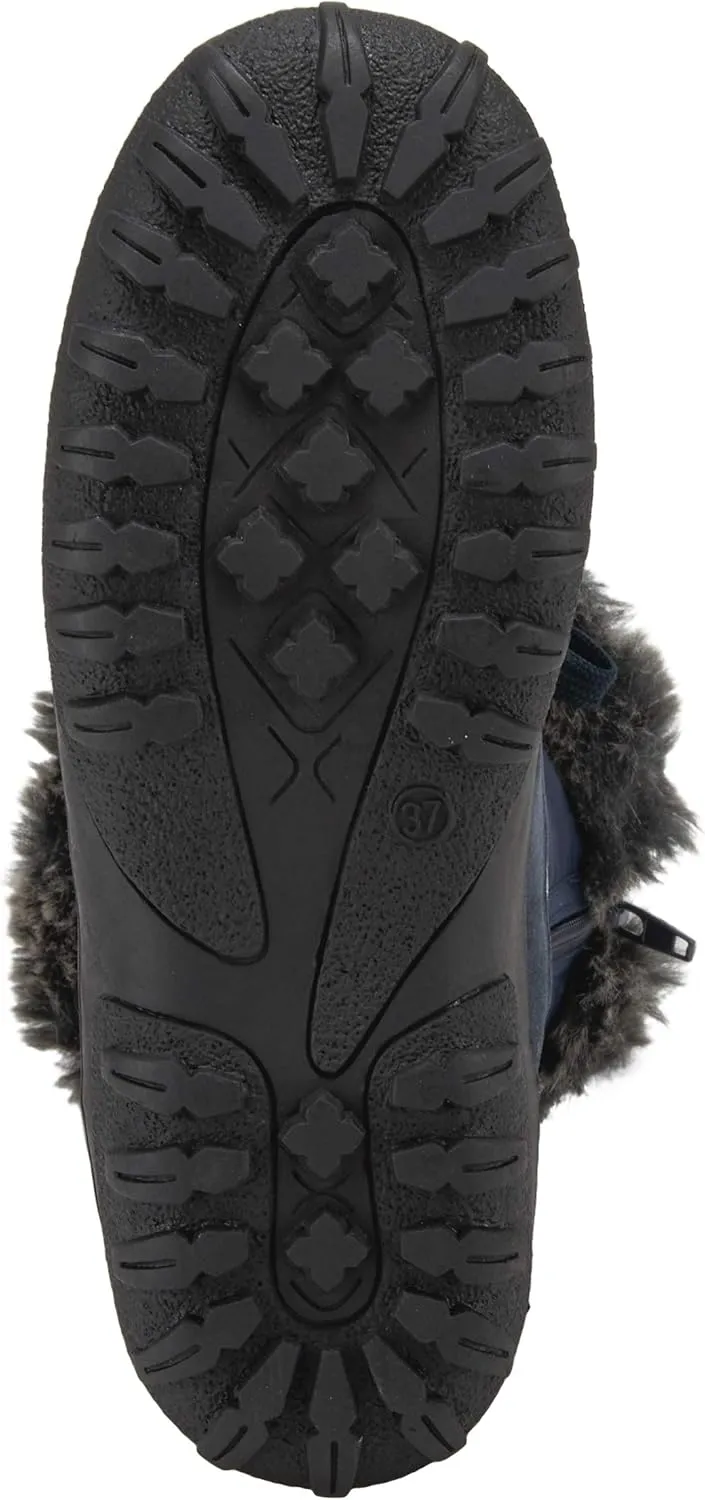 Flexus Spring Step Stormy Boots for Women - Waterproof Women's Snow Boots With Adjustable Lace and Zippers - Faux Fur Winter Boots for Outdoor