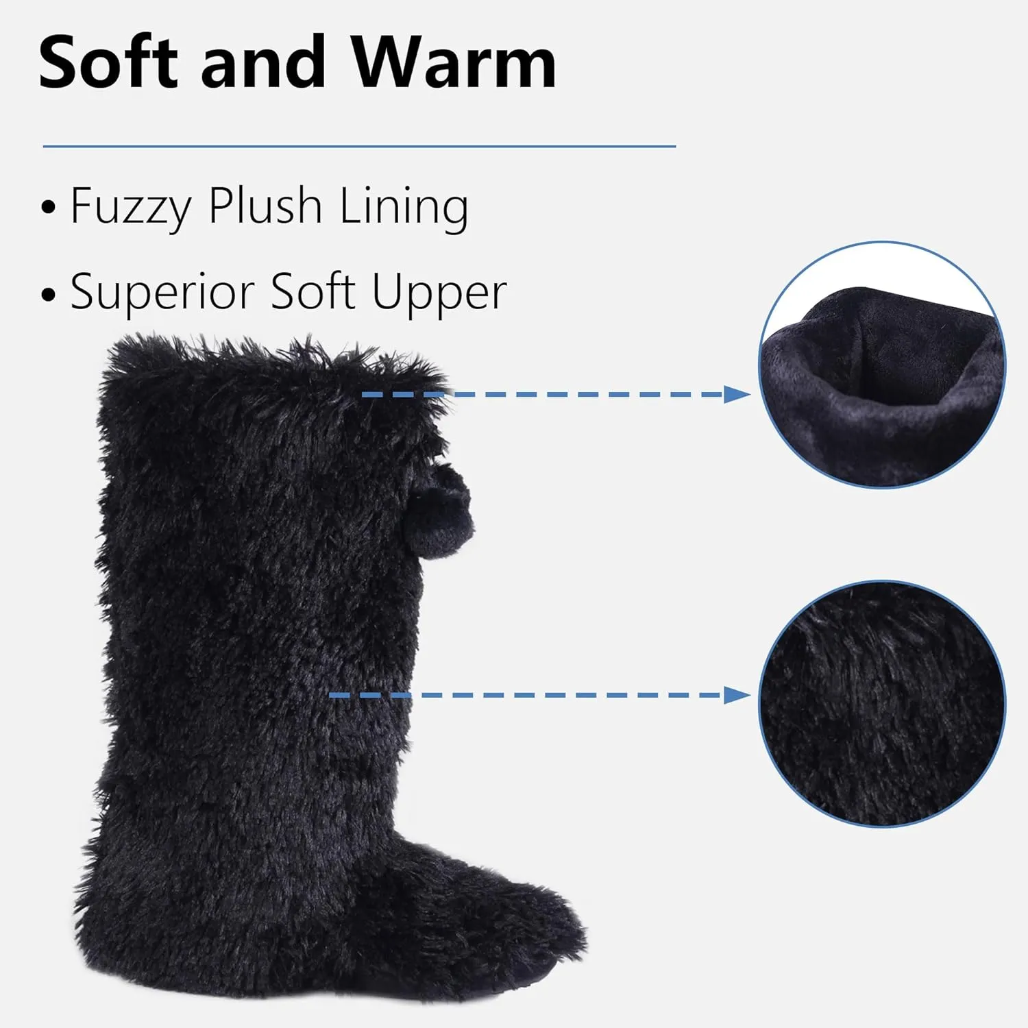 Forfoot Slipper Boots for Women, Cozy Fleece Non Slip Indoor House Shoes