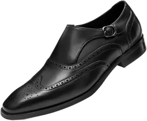 Formal Dress Shoes for Men Hasp Slip On Wingtip Leather Loafers Business Oxfords Shoes
