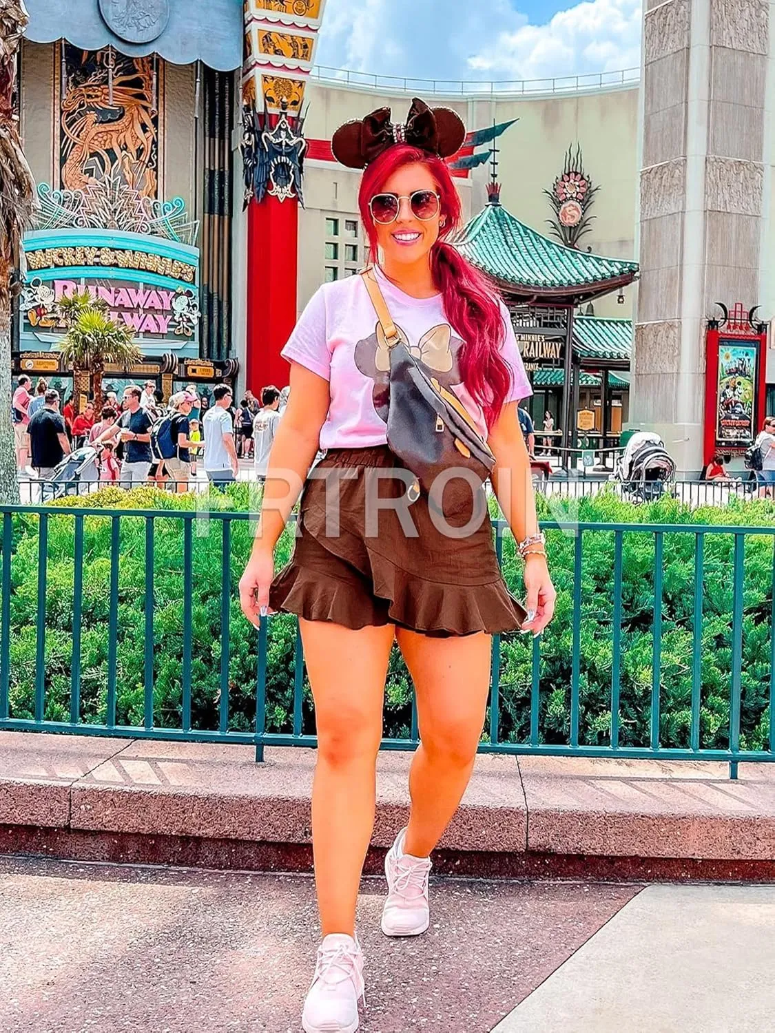 FRTROIN Skorts Skirts for Women Fashion Mini Wrap Skirt Flowy Linen Cotton High Waisted Shorts for Summer