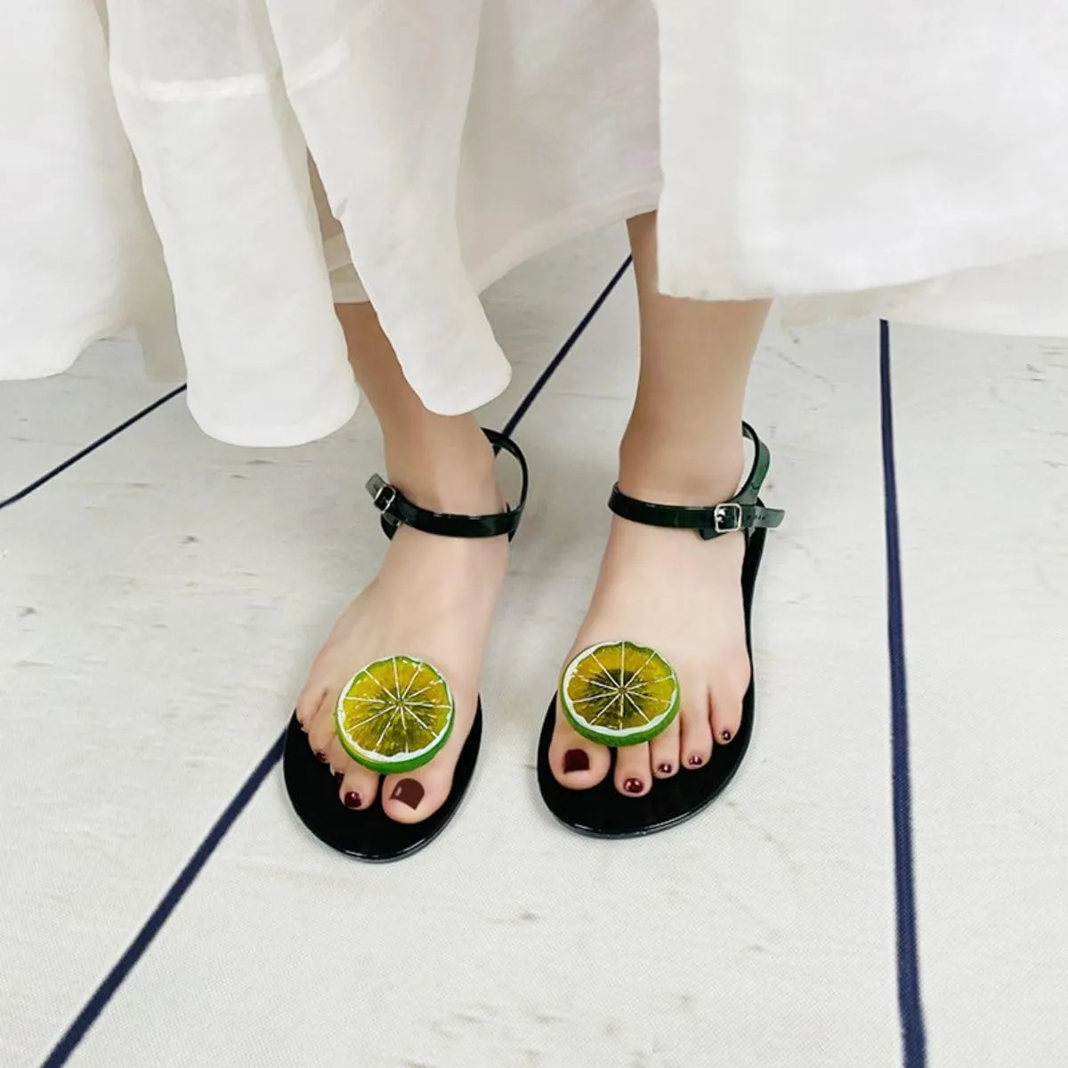 Fruit Flat Sandals Jelly Beach Casual Sandals