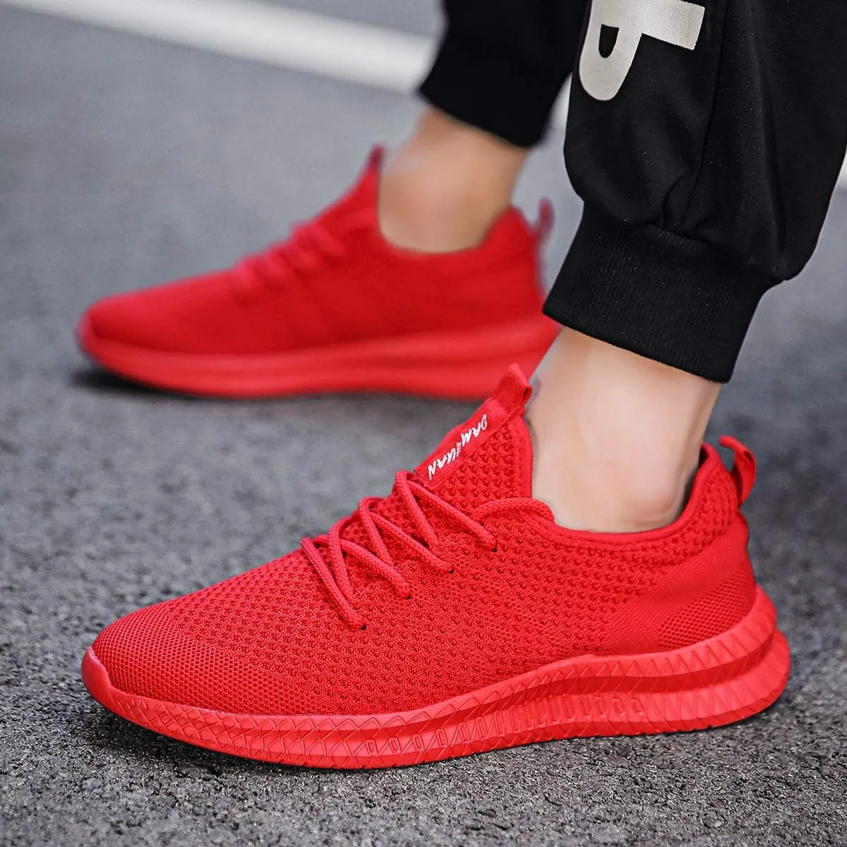 FUJEAK Men Running Shoes Men Casual Breathable Walking Shoes Sport Athletic Sneakers Gym Tennis Slip On Comfortable Lightweight Shoes