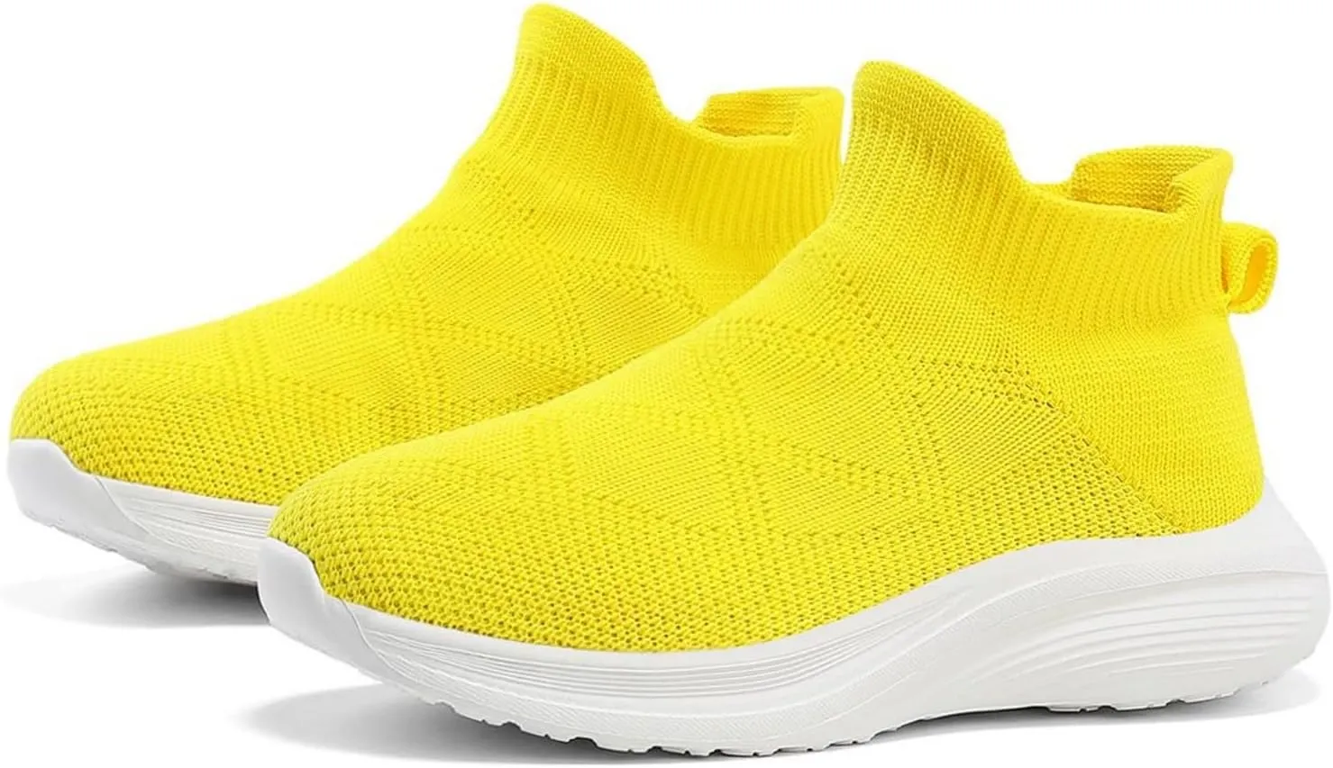 FUNCOS Kids Knit Sock Sneakers | Machine Washable Non-Slip Shoes for School & Tennis | Lightweight Walking Play Shoes for Little Kid/Big Kid