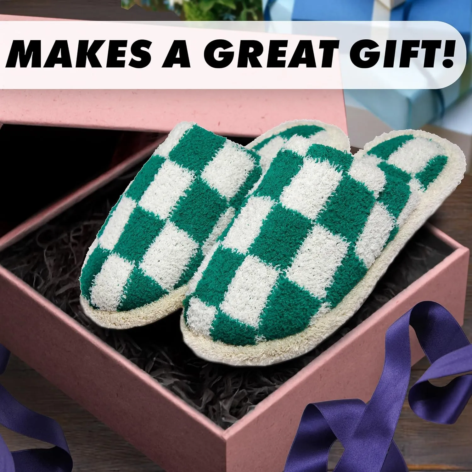 Funky Junque Cozy Microfiber Women's Slippers with Non-Slip Sole - Easter Designs, Spring Patterns