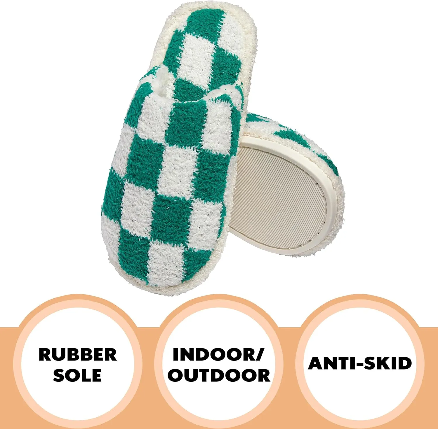 Funky Junque Cozy Microfiber Women's Slippers with Non-Slip Sole - Easter Designs, Spring Patterns