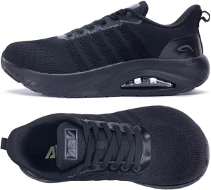 GANNOU Wide Toe Box Shoes for Men Arch Support Walking Shoes Plantar Fasciitis Orthotic Tennis Sneakers Size 13 Black