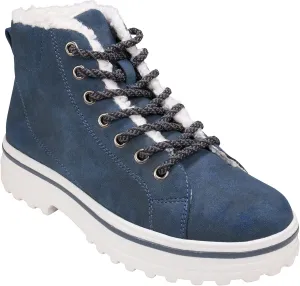 GC Shoes Womens Combat Boots, Shearling Cuff Faux Suede Lace Up Fall Ankle Booties, Work & Festival Boot, Justine
