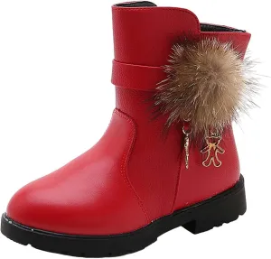 Girls And Boys Children's Ankle Shoes Non Slip Slip On Short Boots Boots for Baby Girls Leather Ankle Boots