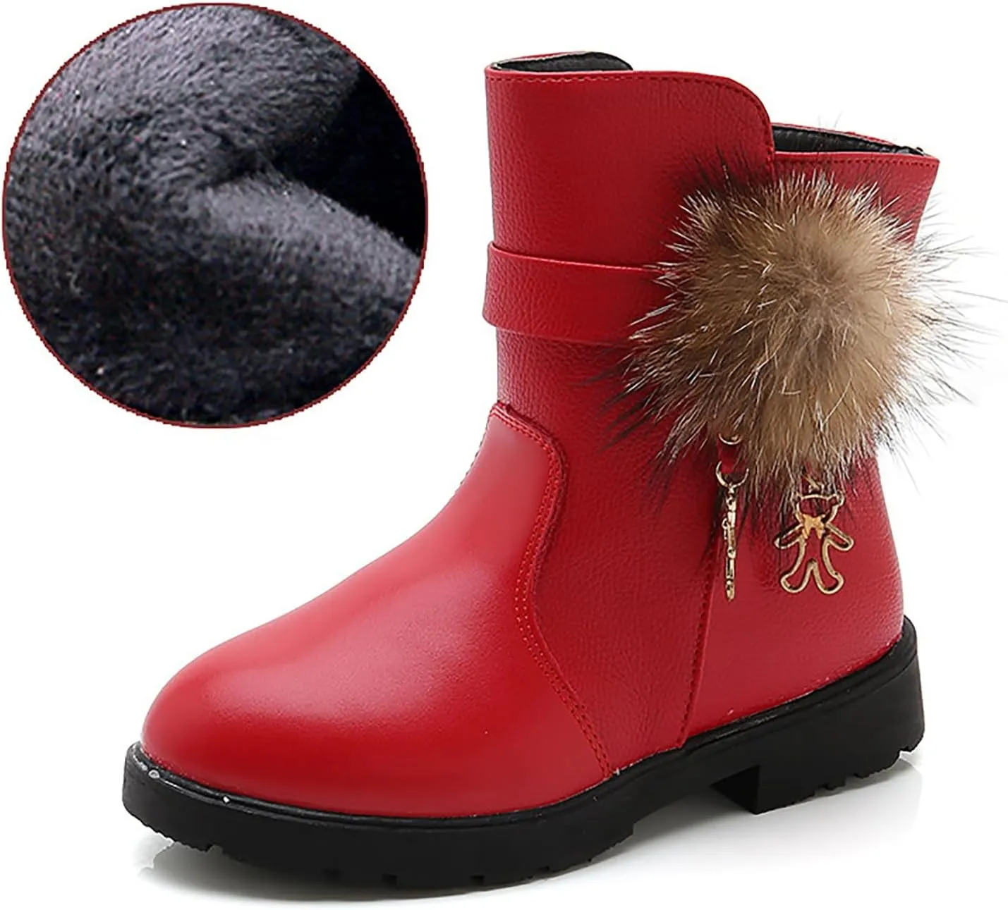 Girls And Boys Children's Ankle Shoes Non Slip Slip On Short Boots Boots for Baby Girls Leather Ankle Boots