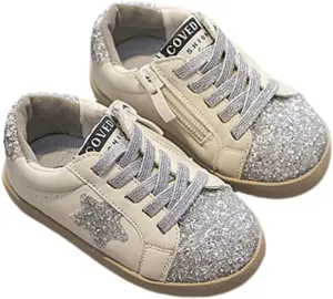 Girls Boys Glitter Star Toddler Sneakers Outdoor Sports Tennis Shoes